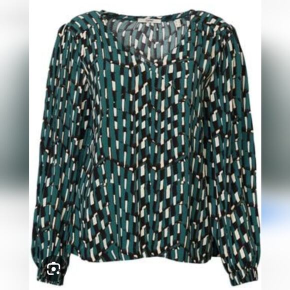 Esprit Green Cuffed Sleeve Blouse NWT Size L - Picture 1 of 3